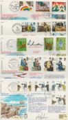 Signed RAF FDC collection, Flt. Lt. A. S. Michael, CDR. M. Maddox, Wing Commander G. F. McMellin and