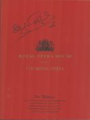 Sir Bryn Terfel, CBE signed 'The Royal Opera Die Walküre' programme. Good condition Est.