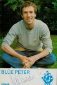 Peter Duncan signed 6x4 inch Blue Peter colour promo photo.