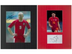 Footballers, 2 Collection. John Hartson signed 14x12 inch overall mounted colour photo pictured