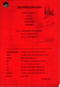 Roy Hudd, Chris Emmett and June Whitfield The News Huddlines script. Good condition Est.