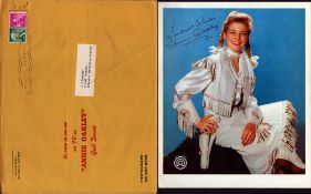Gail Davis signed 10x8 inch Annie Oakley colour photo inscribed in character with Original Annie