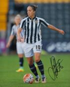 Jo Potter signed 10x8 inch colour photo pictured in action for Notts County.