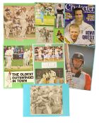 Cricket 7 Collection, A4 sheets with affixed photos and magazine pages includes some good signatures