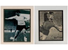 Footballers, 2 Collection. Brian Labone signed 12x10 inch overall mounted black and white photo.