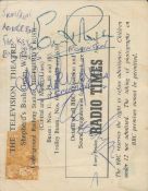 Vera Lynn sings 1958 vintage multi signed ticket signatures include Vera Lynn , Max Bygraves, Jean