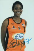 Endene Miyem signed 6x4inch colour photo. French Olympic silver and bronze medalist in basketball.