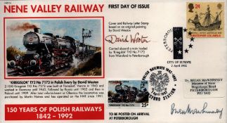 David Weston and Dr Brian Mawhinney signed Nene Valley Railway. Good condition Est.