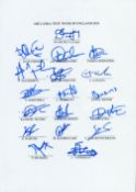 Sri Lankan 2024 A4 autograph sheet. Signed by 18. Amongst signatures are De Silva, Matthews,