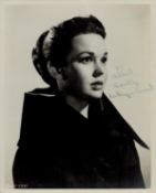 Kathryn Grant signed 10x8 inch vintage black and white photo dedicated with original Columbia