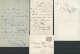 C. Hayden Coffin signed letters. Four ALS by Charles Hayden Coffin (22 April 1862 – 8 December 1935)