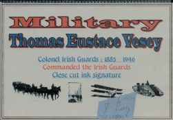 The Rt Hon. Thomas Eustace Vesey, 7th Viscount de Vesci Signed Close Cut Ink Signature Cutting. Est.