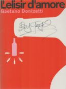 Sir Bryn Terfel, CBE signed Opera Book Dutch version 'L'elisir d'amore Gaetano Donizetti 1797-