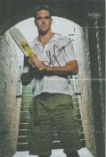Kevin Pieterson signed colour magazine photo 12x8 inch in size. Good condition Est.