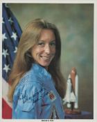 Marsha S. Ivins signed NASA 10x8 inch colour photo. Dedicated. Good condition Est.