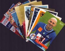 Football 10 signed 6x4 inch approx promo photos including names of Adam Proudlock, Gustavo Poyet,
