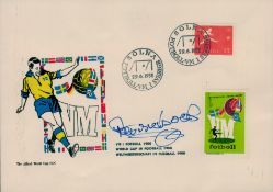 Peter Osgood signed VM Official World Cup FDC PM Solna Fotboll VM Sverge 29.6.1958. Good