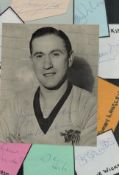 Football collection 10, signed pages and signature piece includes great names such as Sam Bartram,