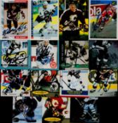 Ice Hockey Trading cards 15 signed signatures such as Viktor Kozlov, Paul Kruse, Uwe Krupp plus many