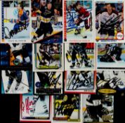Ice Hockey Trading cards 15 signed signatures such as Vyacheslav Kozlov, Rod Langway, Craig