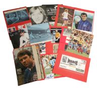 Sport signed collection. Amongst signatures are Currie, Flowers, Shilton, Shearer, Mullery,