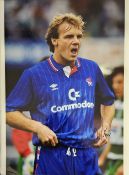 Kerry Dixon signed 16x12 inch colour photo pictured in action for Chelsea. Good condition. All