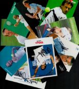 Tennis 10 promo signed 6x4 inch Approx colour photos Jürgen Melzer, Oliver Marach, Claudia Porwik,