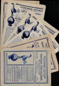 Tottenham Hotspur vintage programme collection 6 , dating from 1949-1954 . Good condition. All