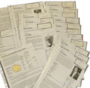 Arsenal collection 18, signature pieces affixed to Wikipedia sheet includes Gunner legends such as