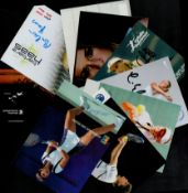 Tennis 10 promo signed 6x4 inch Approx colour photos Andrea Petkovic, Barbara Schett, Sybille