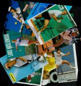 Tennis 10 promo signed 6x4 inch Approx colour photos Markus Zoecke, Alex R?dulescu, Martin Sinner,