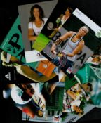 Tennis 10 promo signed 6x4 inch Approx colour photos Nicolas Kiefer, Damir Kereti?, Sabine