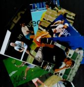 Tennis 10 signed 6x4 inch colour photos Adrian Mannarino, Paul Hanley, Elena Bovina, Annika Beck