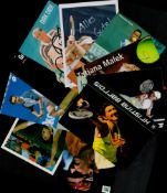 Tennis 10 promo signed 6x4 inch Approx colour photos Dirk Dier, Alberto Berasategui, Alexandra