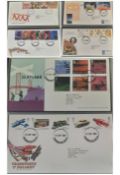 FDC and Stamp collection, various different FDC subjects all with stamps and all are postmarked