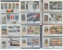 Benham FDC collection all gilded with 22 Carat Gold approx 60+ covers. Subjects include Buckingham