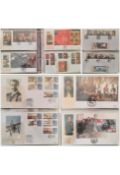 Benham FDC collection all gilded with 22 Carat Gold approx 50+ covers. Subjects include 100th