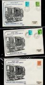 Royal Mail Travelling Post Office Scotsman FDC Collection includes 40+ cards with different