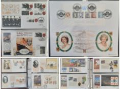 Benham FDC collection all gilded with 22 Carat Gold approx 60+ covers. Subjects include Roald