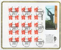 Benham FDC collection in red velvet folder, London Olympic Games 2012, +Roald Dahl 1916-1990,