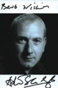 Adrian Scarborough signed 6x4 inch black and white promo photo with accompanying ALS. Good