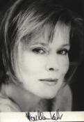 Marthe Keller signed 6x4 inch black and white promo photo. Good condition. All autographs come