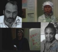 Dr Who signed collection. 4 photos. Owen Donovan, Ewart Alexander, Alibe Parsons and Caroline Berry.