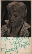 Margeret Rutherford signed 6x4 inch vintage black and white photo. Good condition. All autographs