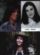 Actresses signed collection. 3 6x4inch photos. Karen Barnes, Freema Argyeman and Allegra Curtis.