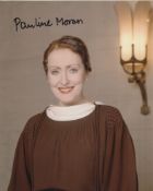 Poirot, popular TV detective series colour 8x10 photo signed by actress Pauline Moran (Miss