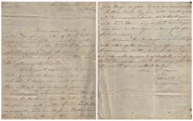 Prince Frederick (son of George III) letter to admiral regarding troop movements. Good condition.