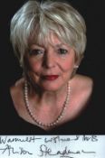 Alison Steadman signed 6x4 inch colour photo. Dedicated. Good condition. All autographs come with