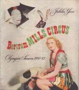 Bertram Mills Circus Jubilee Year Olympia Season 1951-52 vintage programme. Good condition. All