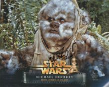 Star Wars Return of the Jedi 8x10 colour photo signed by actor Michael Henbury as the Ewok named '